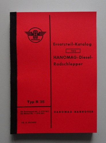 Hanomag ersatzteil liste - 35, ersatzteil-liste