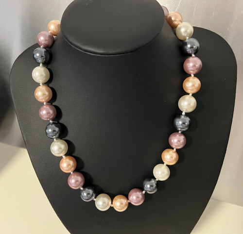 Muschelkernperlen collier - muschelkernperlen,