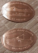 Elongatede Coins, Österreich, St. Gilgen Schiffsanlege komplett
