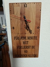 Design Wanduhr Buche  40x20cm