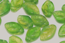 50 boehmische glasperlen blatt