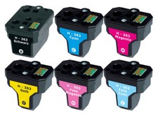 XXL TINTE PATRONEN für HP 363 PhotoSmart 5180 C6250 C7180 C7280 C8180 8250 Set