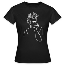Frida Kahlo Zeichnung Weiß Frauen T-Shirt