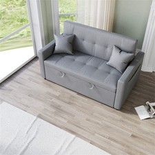 Tagesbett 140cm Schlafsofa Couch Schlafsessel Klappsessel mit Bettfunktion Grau
