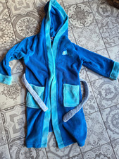 Kuschelmantel Fleece Bademantel Sauna Schwimmbad Kinder Gr.110/116 Delphin