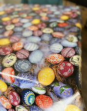 PVC Tischdecke Ostern OSTEREIER BUNT Wachstuch • Länge & Breite • abwaschbar