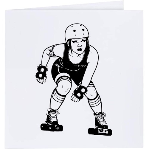 Grußkarten roller derby - grußkarten, "roller
