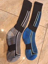 Skisocken Skistrümpfe Kniestrümpfe Jungen blau schwarz 2 Stück 35/38