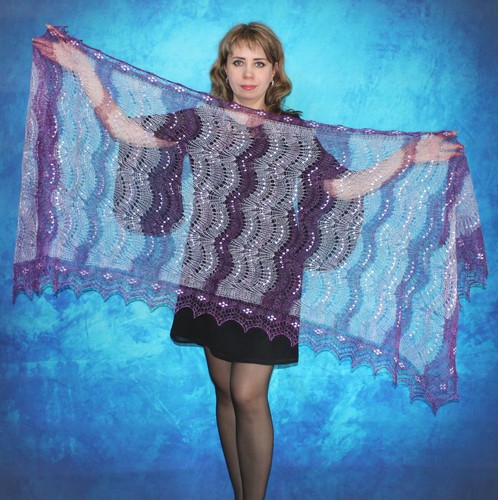 Gestrickter ziegenflaum schal - ziegenflaum,