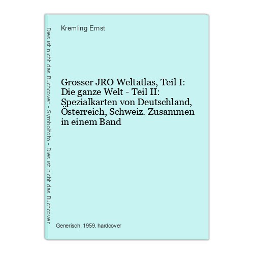 Grosser jro weltatlas - teil, i