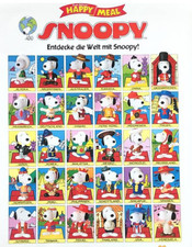 Snoopy von den Peanuts, Figuren aus Mc Donalds Happy Meal