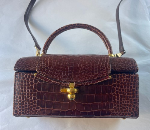 Comtesse brown crocodile mini - crocodile,