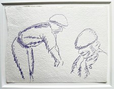 Christian Rohlfs "Figurenstudien ", Zeichnung, Echtheitszertifikat