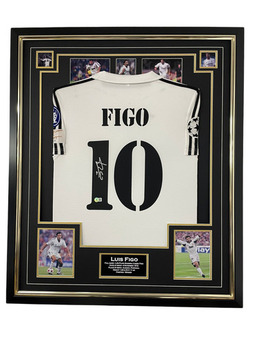 Gerahmtes luis figo signed - gerahmtes,