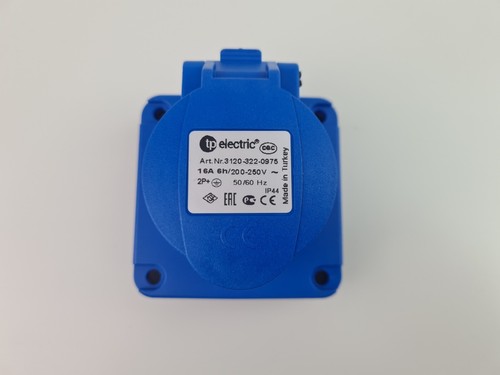 16a cee flanschsteckdose blau - 16a,