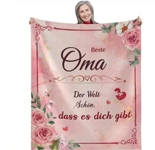 Persöhnliche Kuscheldecke An Meine Oma  150x200 cm