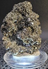 MINERALIEN: 1A - STUFE, NADELQUARZ  AUF  PYRIT, BLEIGLANZ / HOCHGLÄNZEND !!!