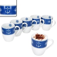 Ahoi 6x Kaffeebecher 280ml