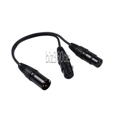 3 Pin Dual XLR Buchsen zu XLR Stecker Kabelverteiler Y Splitter für Mikrofon