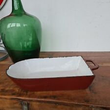 B1101 Alter Emaille Bräter | BRATREINE | Bratenpfanne | Email | Gusseisen SCHWER