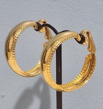 Goldfarbene Clip On Creolen