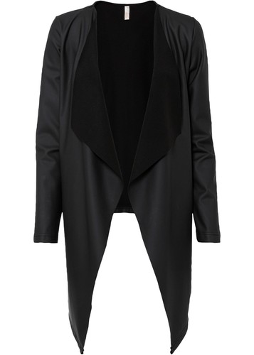 Leder imitat cardigan - leder-imitat,