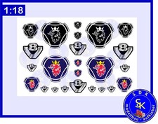 24x SCANIA V8 Aufkleber-Set