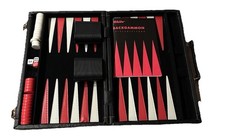 Backgammon lederkoffer - backgammon,