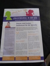 Sprachförderung in der Kita Broschüre 12 Seiten Verlag Pro Kita #047
