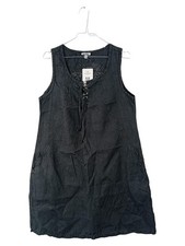 SOCCX Damen Sommerkleid Leinen