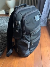 TUMI Rucksack Alpha Bravo schwarz reflektierend, guter Zustand (Nylon mit Leder)