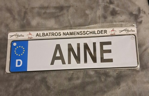Namensschild anne 5x6 - namensschild, 25,5x6,5cm