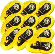 10 Stück  B WARE Spanngurte Zurrgurte  m. Ratsche 800 kg 5 m Gelb En 12195-2