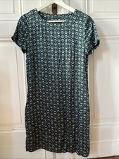 Marco O'Polo kleid tunika grün blau gemustert Gr. 36 Seide