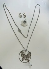 Neuw Schmuckset Leonardo 2 Anhänger + Kette silberfarben