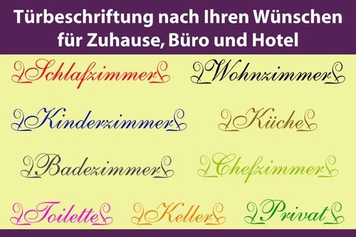 Türbeschriftunng oder