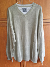 Herren - Pullover Dunmore  / Seide u. Kaschmir / oliv schilf /  Gr. XXL (56)