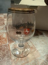 6 Stück Bierglas mit Goldrand
