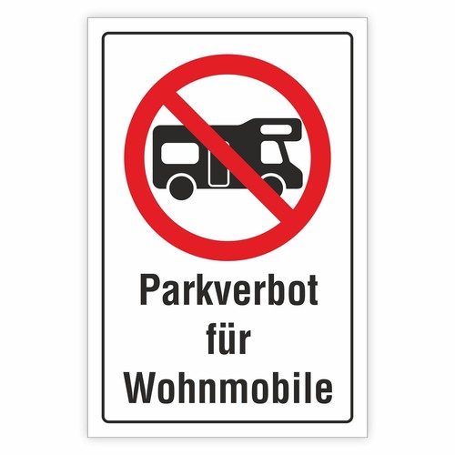 Schild parkverbot wohnmobile - schild,