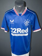 Glasgow Rangers Trikot 2020/2021 Heim Blau Seltenes Fußball Herren Shirt Größe M