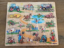 Steckpuzzle Eichhorn Bauernhof Kleinkind Spielzeug 