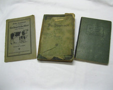 3 alte Bücher Landwirtschaft Tierhaltung Tierzucht Ziegen Geburtshelfer