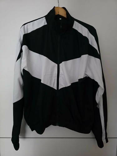 Schwarz weiß trainingsjacke - schwarz,