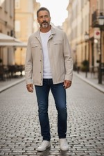 Herrenjacke Wildlederimitat