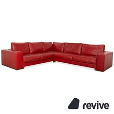Natuzzi Leder Ecksofa Rot Sofa Couch