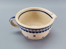 Milchtopf Landhaus Keramik Ausgießschale Topf blaues Muster Küche H=11 cm DDR