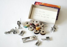 Füßchen für Nähmaschine Bernette 410, 420, 430, 440  (siehe Text) + 12 Spulen