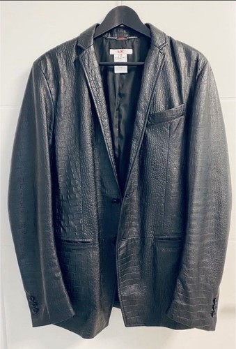 Versace leder jackett - versace,