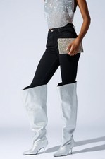 Lange overknee silber - lange,