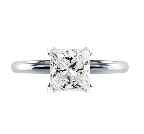 14k weiss gold lab grown - weiss,